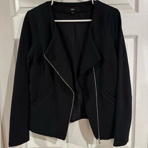 Mossimo Supply Co. Black Women's Blazer with Zipper Detail